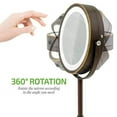 thumbnail image 6 of OVENTE 7" Rechargeable Lighted Tabletop Makeup Mirror with 1X/7X Magnification, Double Sided Magnifying Vanity Mirror, 360° Swivel Design, LED White Light and USB Plug, Antique Bronze MCTR70ABZ1X7X, 6 of 7