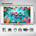thumbnail image 5 of LUUFILx Pool Party Backdrop Banner Summer Decorations Photography Props for Outdoor Background Beach Luau Event Celebration Party Supplies, 5 of 7