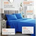 thumbnail image 2 of American Home Collection Brushed Microfiber Sheet Set, Deep Pocket Extra Soft Sheets & Pillowcases Set, 4 Pieces, Full, Blue, 2 of 7