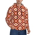thumbnail image 2 of Naloa 70s Retro Style Men's Casual Hooded Collar Drawstring Hoodies Pullover Sweatshirts Casual Long Sleeve Shirts-Small, 2 of 7
