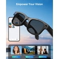 thumbnail image 2 of Tigebraver AI Smart Glasses With HD Camera, Video Recording, Voice Assistant Control & Bluetooth Music For Men Women (G2-Black), 2 of 8