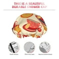thumbnail image 5 of Kdxio Cups of Tea Print Shower Cap for Women,Elastic and Reusable,Double Waterproof Layers Bathing Hat, 5 of 9