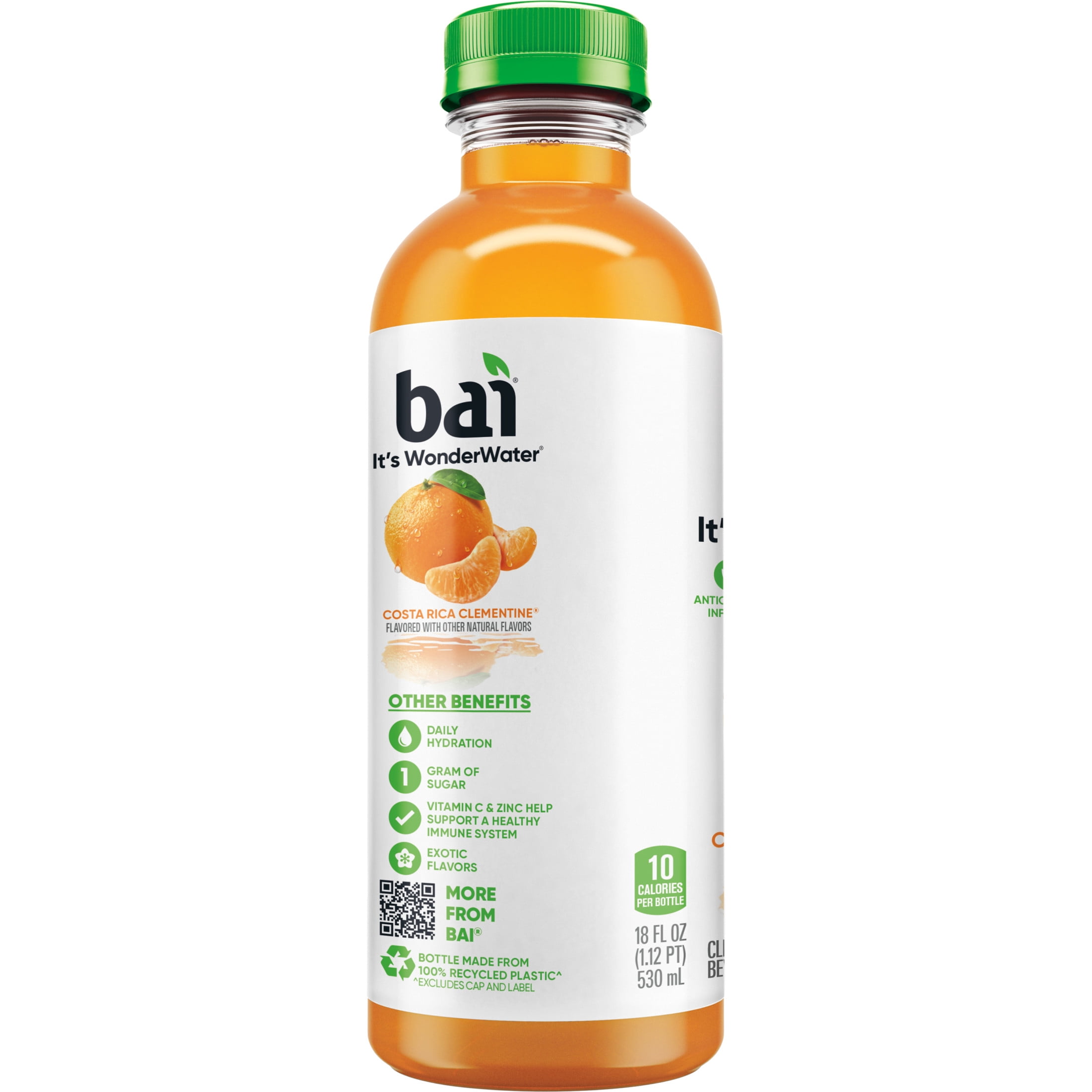 Bai Costa Rica Clementine Antioxidant Infused Water Beverage, 18 fl oz, Bottle