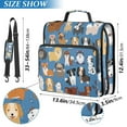 thumbnail image 3 of ALAZA Zipper Binder Cute Cartoon Doodle Dogs 3 Ring Trapper Keeper File Folder Organizer Bag, 3 of 8