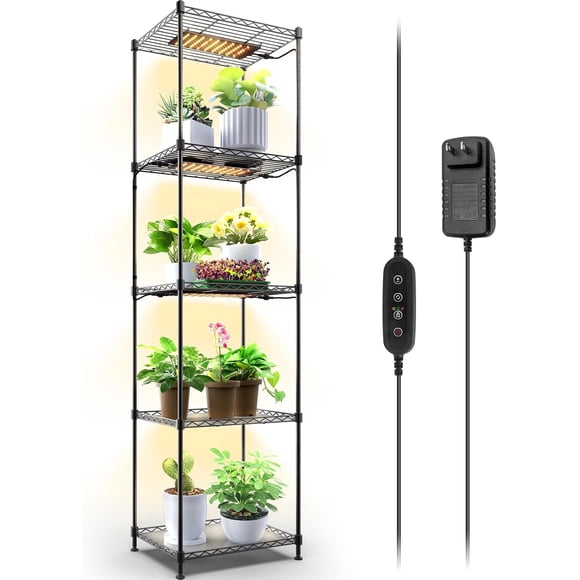 Estantería para Plantas con Luz de Crecimiento Barrina CX83 de 5 Niveles 150 cm