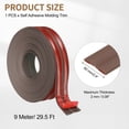 thumbnail image 2 of Uxcell Wall Corner Protector 2.4" x 29.5 ft, Self Adhesive Wall Guard Brown, 2 of 5