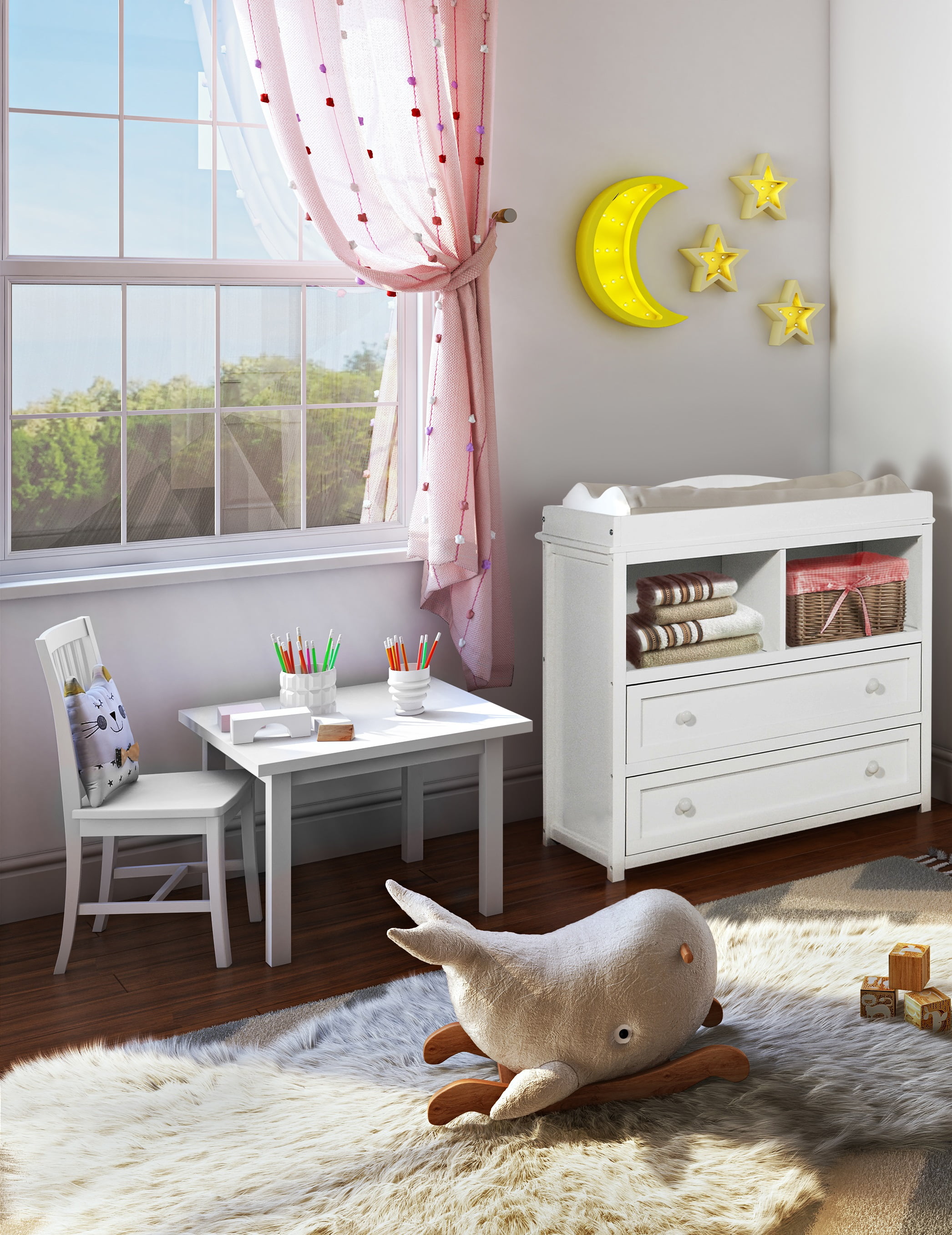 AFG Baby Furniture Leila 2-Drawer Changing Table White