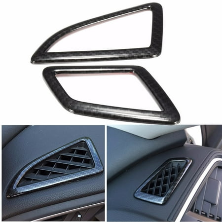- 2x Carbon Fiber Style Air Vent Cover Trim For Honda Civic 10th Sedan 2016 2017