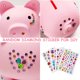 thumbnail image 5 of Hucha de plástico irrompible para niños y niñas, tamaño mediano, regalo práctico para cumpleaños, Navidad, baby shower (rosa), 5 of 6