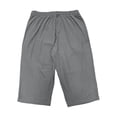 thumbnail image 5 of Tbopshirt Mens Capri Pants Solid Color Elastic Waist Drawstring Zippered Pocket Casual Sports Capris Pants,S-3XL, 5 of 6