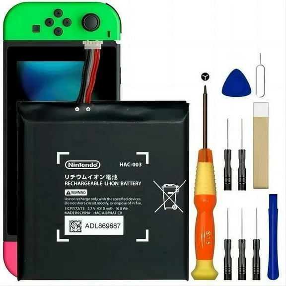 HAC-003 Battery Replacement for Nintendo Switch 2017 Game Console with Installation Tools Kit