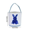 thumbnail image 2 of Ydojg Easter Bunny Basket Bags For Kids Canvas Cotton Carrying Gift And Eggs Bag Fluffy Tails Printed Rabbit Canvas Toys Bucket Tote Easter Gift For Boys Girls, 2 of 8