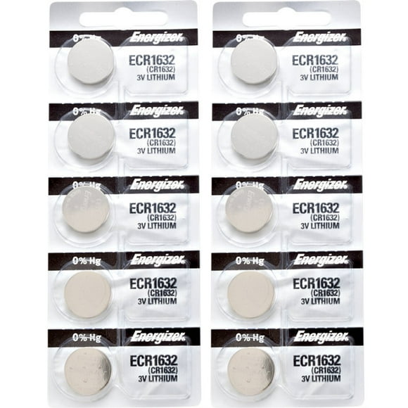 10 x Energizer CR1632 Batteries, Lithium Battery 1632