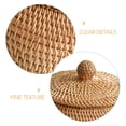 thumbnail image 3 of KONTONTY 1Pc Light Brown Storage Box Woven Basket for Sundries Snack Cosmetic Table Organizer, 3 of 8