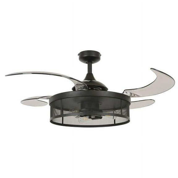 Meridian 48-inch Black AC Ceiling Fan with Light