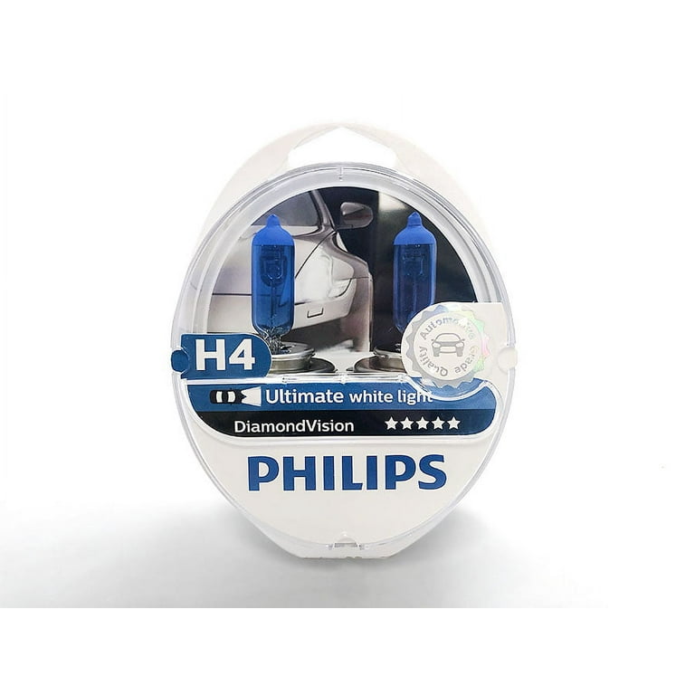 H4/9003/HB2: Philips 5000K Diamond Vision Halogen Bulb 12342DVS2