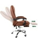 thumbnail image 4 of Silla Ejecutiva Ergonómica con Altura Ajustable de Escritorio Sillón para Oficina con 2 Puntos de Masajes Y Reposapies con Ruedas Giratorias 360 Grados Lumax  Color Marrón, 4 of 6