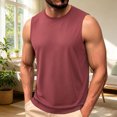 thumbnail image 5 of Lopecy-Sta Tank Tops for Men Crew Neck Solid Loose Fit Sleeveless Soft Breathable Summer Beach Daily Casual Muscle Vest, 5 of 5
