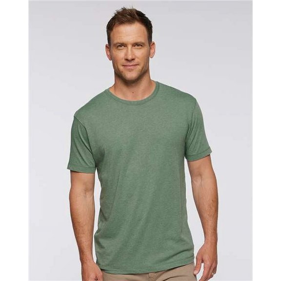 LAT Adult Unisex Crew Neck Short Sleeve Vintage Wash Jersey T-Shirt, Washed Basil, XL