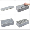 thumbnail image 4 of Juego de 4 organizadores de cajones para ropa interior, cajas de almacenamiento para sujetadores, caja plegable, organizador de guardarropa para calcetines, corbatas (negro)-Negro- Sailing Electrónica, 4 of 5