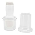 thumbnail image 1 of Botella dispensadora de aceite, 60ml, silicona de grado alimenticio, cepillo tipo apretón, aislamiento térmico uniforme, dispensador de aceite de cocina, gris y blanco, 1 of 14
