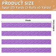 thumbnail image 3 of 5 Rolls Christmas Ribbon 1.5 inch Wide Decorative Ribbon for Gift Wrapping and Holiday Decorations Purple Hearts and Flowers, 3 of 7