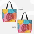 thumbnail image 2 of Balery Colorful Wool Balls Bolsa de Mano para Mujeres con Cremallera, Bolsa de Gimnasio con Compartimentos, Bolsa para Laptop, Bolsa para Trabajo, 2 of 7