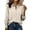 Beige, variant on Women's Collared Button Shirts Puff Cuff Loose Satin Long Sleeve Blouses for Office Business Daily Spring Fall Wear