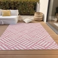 thumbnail image 6 of Addison Rugs Chantille Indoor/Outdoor Transitional Squares Pink Washable Rectangle Rug, 9' x 12', 6 of 6