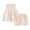 a-Beige9433, variant on VNKIDY Baby Girls Solid Color Summer Two Piece Outfit With Sleeveless Crew Neck Button Front Top Elastic Waist Bubble Shorts For Breathable Toddler Wear Soft Set