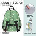 thumbnail image 5 of Green Daisy Flower Floral Pattern Backpack for School,Cute School Bag,Schoolbag with Adjustable Shoulder Straps & Padded Back,15.25"x11.5"x5.25", 5 of 5