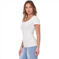 thumbnail image 2 of Camiseta Ajustada Acanalada para Mujer, , Talla XXXL, 2 of 9