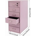 thumbnail image 2 of 6 Drawers File Cabinet with Lock Rolling Mobile Filing Cabinet with Wheels Under Desk Vertical Filing Cabinet for Office/Home Metal Mobile Storage File Organizer for Home Office, 11*16*27in, 2 of 18