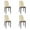 Beige+Gray_4 Pack, variant on Tcbosik Dining Chairs Set of 4, Modern PU Leather Kitchen Chair, Padded Armless Chair for Living Room, Beige Black