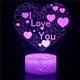 thumbnail image 4 of Lámpara de mesa 3D creativa con luz de noche LED de la serie San Valentín con forma de corazón de rosa exclusiva de ILOVEYOU, 4 of 5