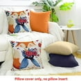 thumbnail image 4 of ZFLMY Fox Cushion Case Boys Girls Cartoon Fox Throw Pillow Covers Soft for Kids Women Men Floral Nature Wildlife Decor Pillowcases Room Decor 20x20in, 4 of 5
