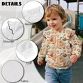 thumbnail image 6 of Garronmavis Capybara Long Sleeve Sweatshirt Polyester Spandex Fabric Dessert Pullover Drop Shoulder Sweater 3T Warm Girls Crewneck Sweatshirt Ruffle Toddler Girl Clothes for Daily Life, 6 of 7
