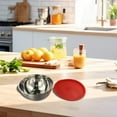 thumbnail image 4 of LEFU Stainless Steel Salad Bowl with Silicone Bottom Lid - Large Mixing Bowl for Cooking, Baking, Serving - Non-Slip Kitchen Cookware - Dishwasher Safe - 30cm - Red, 4 of 10