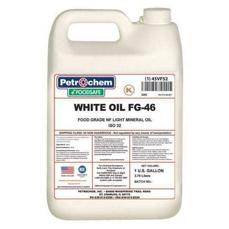 Petrochem Mineral Hydraulic Oil,Food Grade,1 gal. WO FG-46-001