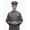 Gray, variant on Men's Green 3/4 Sleeve Chef Coat with Black Trim & Free Chef Cap, Professional Kitchen Uniform Jacket for Restaurant, Bakery & Culinary Professionals, Sizes XS-6XL