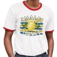 thumbnail image 2 of Amalfi Coast Ringer Tee Shirt Unisex 2X-Large White/Red, 2 of 5