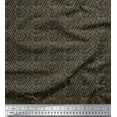 thumbnail image 1 of Soimoi Gray Poly Georgette Fabric Brush Stroke Abstract Print Fabric by the Yard 52 Inch Wide, 1 of 3