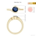 thumbnail image 5 of ANGARA Natural Semi Bezel-Set Solitaire 1.2 ct Blue Sapphire Bypass Ring in 14K Yellow Gold for Women (Size-6.5mm) | September Birthstone, Anniversary, Jewelry Gift for Women | Natural Sapphire Ring, 5 of 10