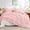 Pink, variant on Black Twin Size Comforter Set, 2 Pieces Seersucker Lightweight Fluffy Bedding Set, Twin Ruffle Comforter, All Season Soft Microfiber Shabby Chic Bed Set