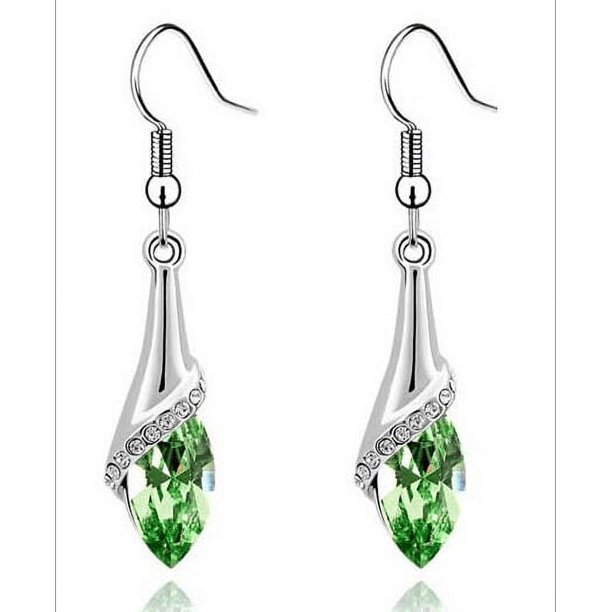 Pendientes de estilo joyería con brillantes diamantes de cristal austriaco, pendientes de pianista, regalo ideal, cómodos de llevar, buen material