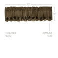 thumbnail image 3 of VHC Brands, Black Star, Cotton, 16x72, Scalloped Valance, Black, 3 of 5