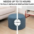 thumbnail image 5 of Round Pouf Ottoman 20 x 20 x 14 Inches Boho Poof Home Decor Floor Pouffe Ottoman Foot Rest for Couch Sofa Bean Bag Chairs Living Room Bedroom (Misty Blue), 5 of 17