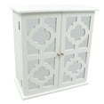thumbnail image 2 of Elegant White Mirrored Jewelry Box with Lattice Doors and Multi-Compartment Interior Storage, 2 of 5