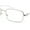 Silver, variant on Classic Metal Rim and Arm Narrow Rectangle Reading Glasses Silver +1.0