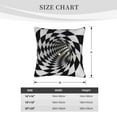 thumbnail image 4 of Bingfone 3D Vortex Illusion Linen Throw Pillow Covers Cushion Case Pocket Button Vintage Farmhouse Pillowcase for Sofa Couch Bed 20"x20", 4 of 9